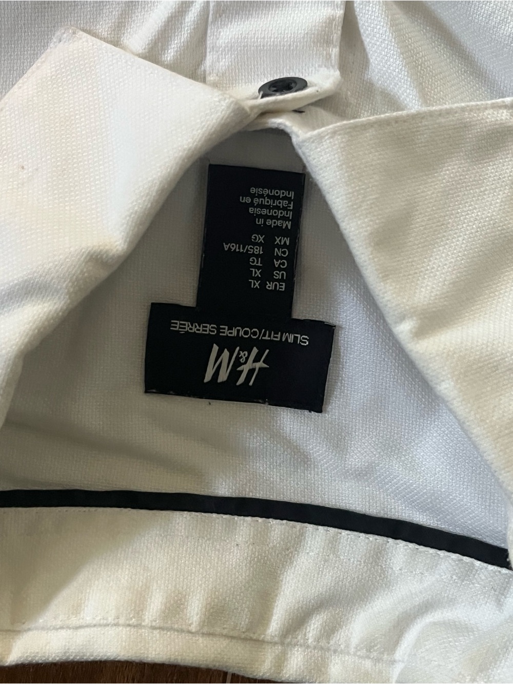 Pack of XL Men’s Button Up H&M/Zara White Shirt Blue Strip - Picture 7 of 7